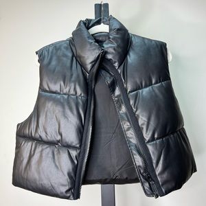 ZARA puffy cropped vest